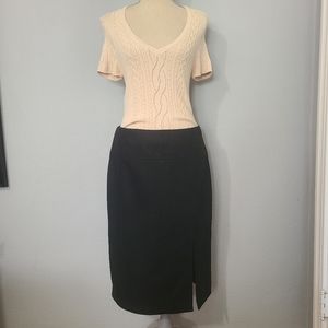 Banana Republic Stretch Class Black‎ Wool Skirt Size 10